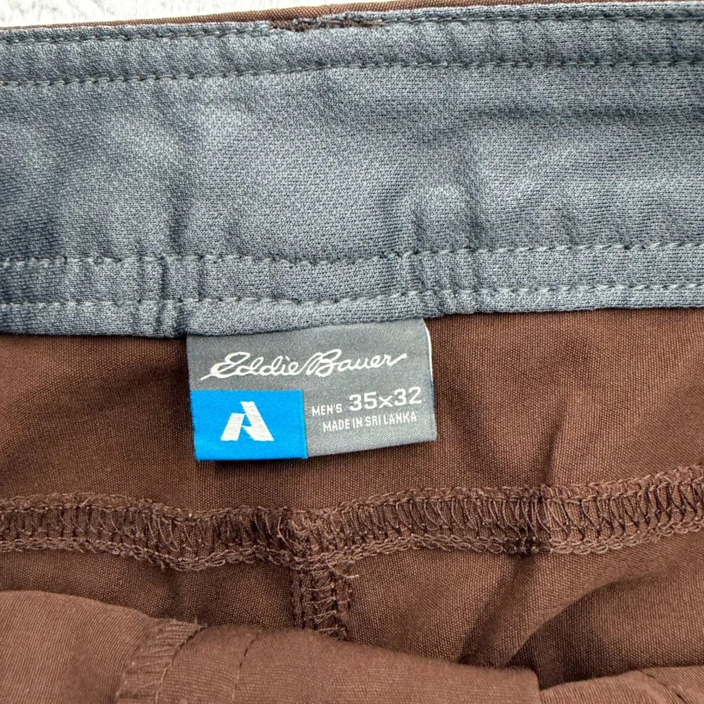Eddie Bauer First Ascent Guide Pro Pants Mens 35x32 Brown Hiking Stretch Cargo